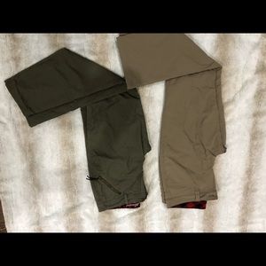 Eddie Bauer buffalo plaid lined pants